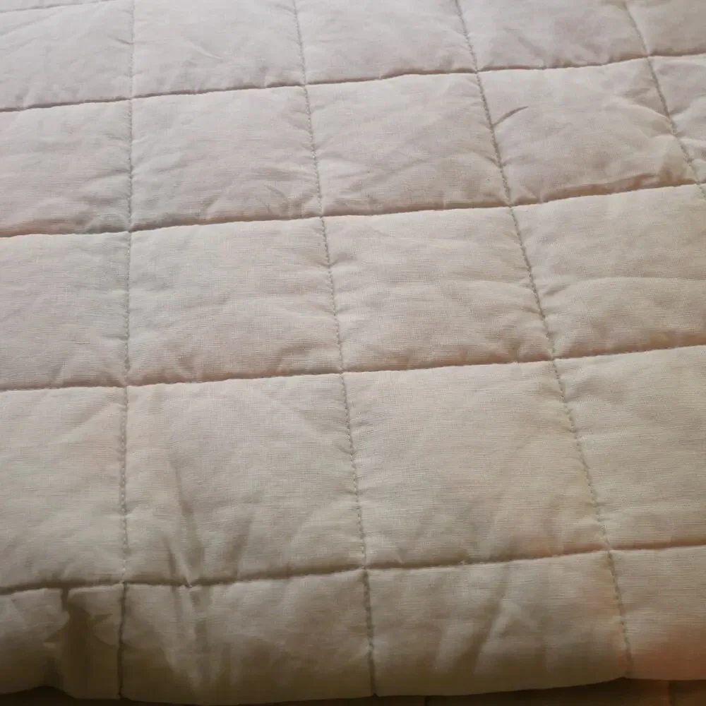 NEW Quince European Linen Box Quilt Only MIST Full Queen  NO SHAMS